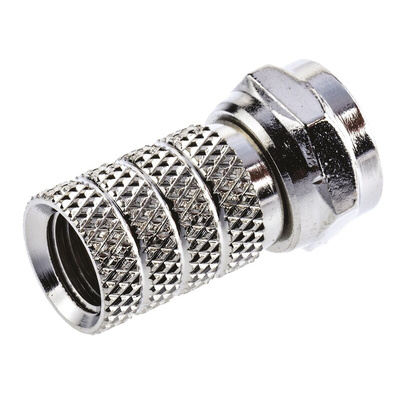 TE Connectivity, Plug Cable Mount F Connector, 75Ω, Twist On Termination, Straight Body