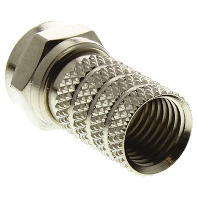 TE Connectivity, Plug Cable Mount F Connector, 75Ω, Twist On Termination, Straight Body