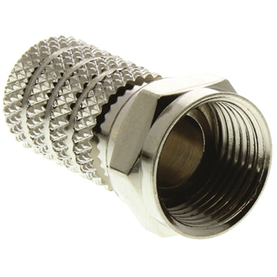 TE Connectivity, Plug Cable Mount F Connector, 75Ω, Twist On Termination, Straight Body