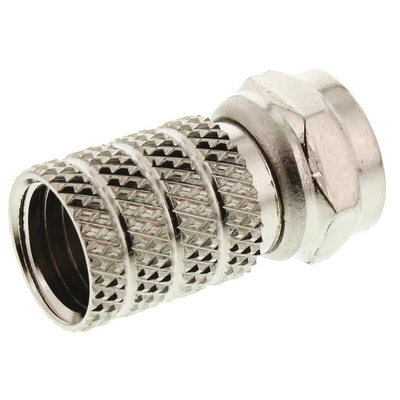 TE Connectivity, Plug Cable Mount F Connector, 75Ω, Twist On Termination, Straight Body