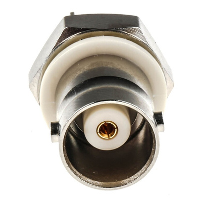 TE Connectivity BNC Series, jack Panel Mount BNC Connector, 50Ω, Solder Termination, Straight Body