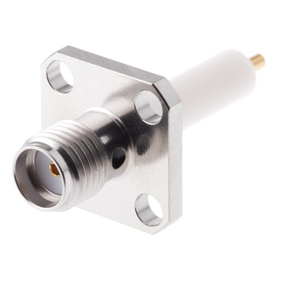 Amphenol, jack Flange Mount SMA Connector, 50Ω, Solder Termination, Straight Body