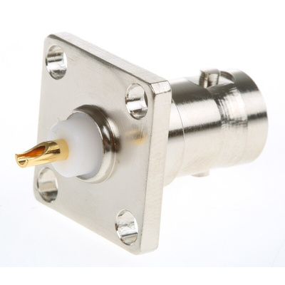 Amphenol, jack Flange Mount BNC Connector, 50Ω, Solder Termination, Straight Body
