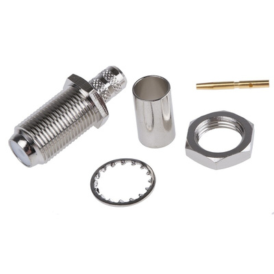 Amphenol RF, jack Cable Mount F Connector, 75Ω, Crimp Termination, Straight Body