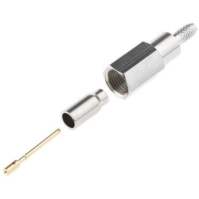 RS PRO, Plug Cable Mount FME Connector, 50Ω, Crimp Termination, Straight Body