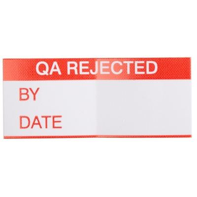 RS PRO Adhesive Pre-Printed Adhesive Label-QA Rejected-. Quantity: 140