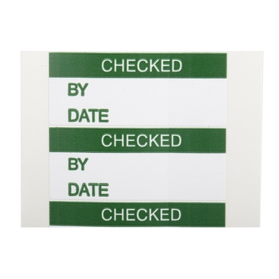 RS PRO Adhesive Pre-Printed Adhesive Label-Checked-. Quantity: 140