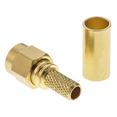 Rosenberger SMA Series, Plug Cable Mount SMA Connector, 50Ω, Crimp Termination, Straight Body