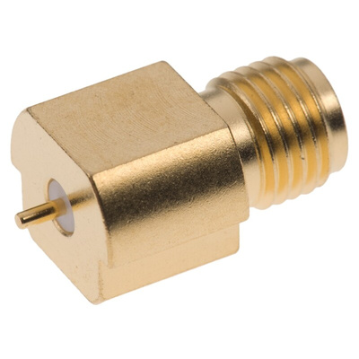 Rosenberger SMA Series, jack PCB Mount SMA Connector, 50Ω, Solder Termination, Straight Body