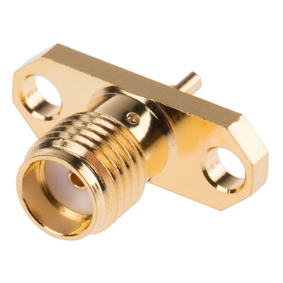 RS PRO, jack Flange Mount SMA Connector, 50Ω, Solder Termination, Straight Body