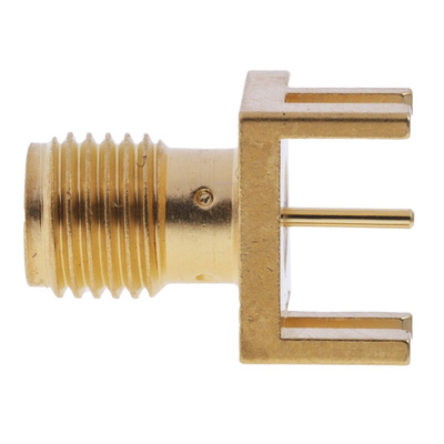 Cinch Connectors SMA Series, jack Edge Mount SMA Connector, 50Ω, Solder Termination, Straight Body