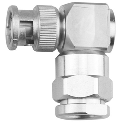 Telegartner, Plug Cable Mount BNC Connector, 50Ω, Clamp Termination, Right Angle Body