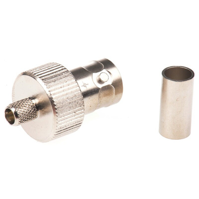 Telegartner, jack Cable Mount BNC Connector, 50Ω, Crimp Termination, Straight Body