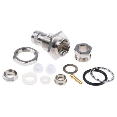 Telegartner, jack Panel Mount BNC Connector, 75Ω, Clamp Termination, Straight Body