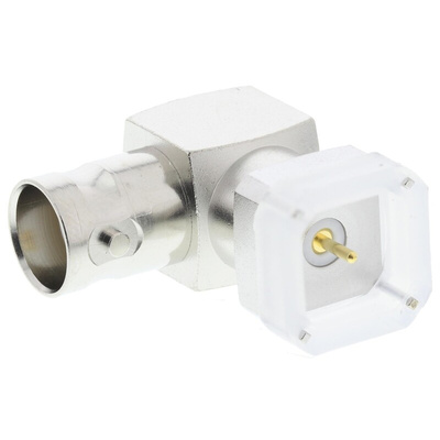 Telegartner, jack PCB Mount BNC Connector, 50Ω, Through Hole Termination, Right Angle Body