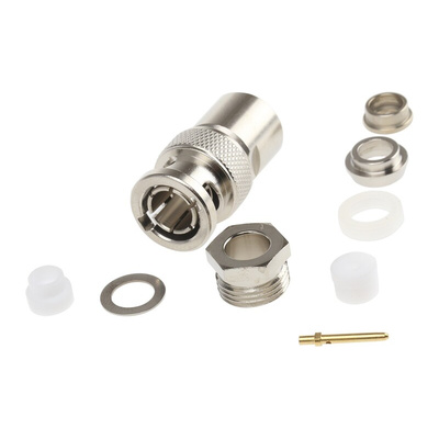 Telegartner, Plug Cable Mount BNC Connector, 75Ω, Clamp Termination, Straight Body