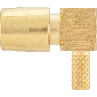 Rosenberger, jack Cable Mount, Flange Mount SMB Connector, 50Ω, Crimp, Solder Termination, Right Angle Body