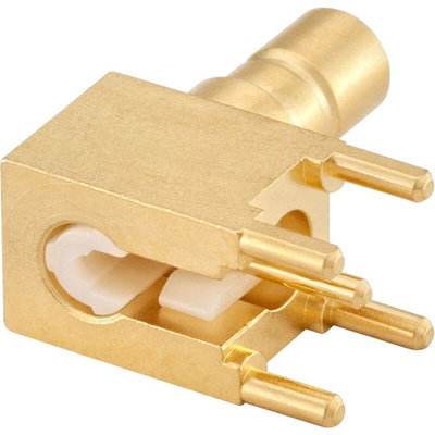 Rosenberger, Plug PCB Mount SMB Connector, 50Ω, Solder Termination, Right Angle Body