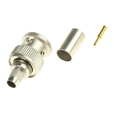 Telegartner, Plug Cable Mount BNC Connector, 75Ω, Crimp Termination, Straight Body