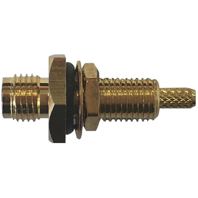 RF Solutions CON Series, jack Panel Mount SMA Connector, 50Ω, Crimp Termination, Straight Body