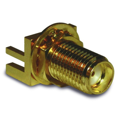 Amphenol RF, jack Edge Mount SMA Connector, 50Ω, Solder Termination, Straight Body