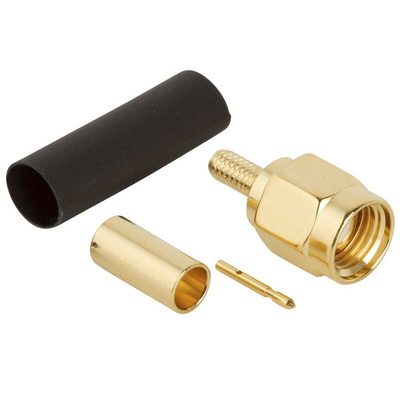 Amphenol RF, Plug Cable Mount SMA Connector, 50Ω, Crimp Termination, Straight Body
