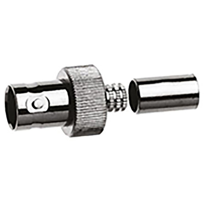 Telegartner, jack Cable Mount BNC Connector, 50Ω, Crimp Termination, Straight Body