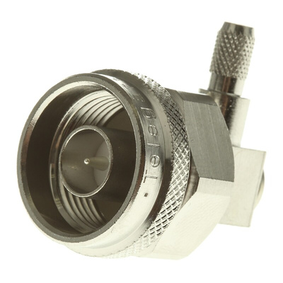 Telegartner, Plug Cable Mount N Connector, 50Ω, Solder Termination, Right Angle Body