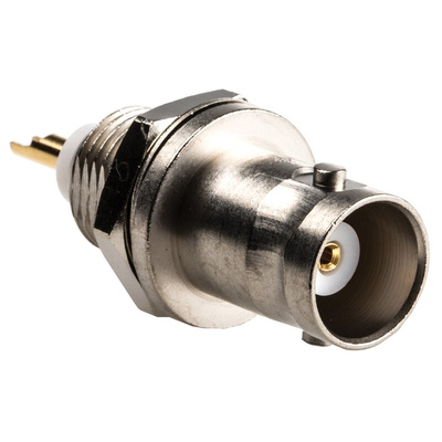 Telegartner, jack Panel Mount BNC Connector, 50Ω, Solder Termination, Straight Body