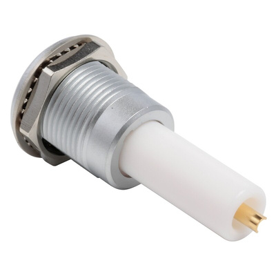 Lemo 2S Series, jack Panel Mount Circular Coaxial Connector, Solder Termination, Straight Body