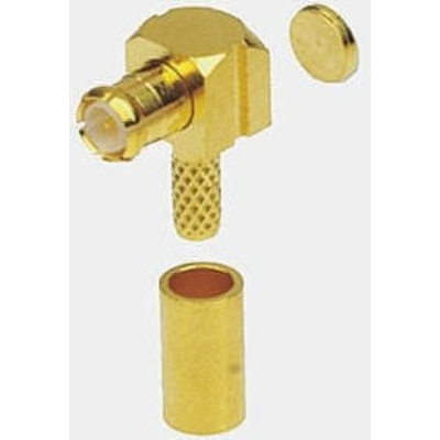 Radiall, Plug Cable Mount MCX Connector, 50Ω, Crimp Termination, Right Angle Body