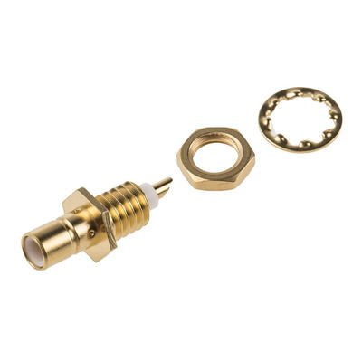 Radiall, jack Panel Mount SMB Connector, 50Ω, Solder Termination, Straight Body