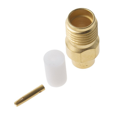 Radiall, jack Cable Mount SMA Connector, 50Ω, Solder Termination, Right Angle Body