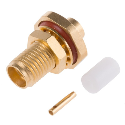 Radiall, jack Panel Mount SMA Connector, 50Ω, Solder Termination, Straight Body