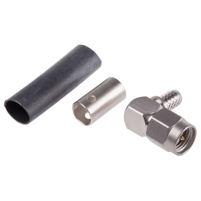 Radiall, Plug Cable Mount SMA Connector, 50Ω, Crimp Termination, Right Angle Body