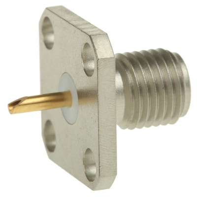 Radiall, jack Flange Mount SMA Connector, 50Ω, Crimp Termination, Straight Body