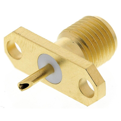 Radiall Straight 50Ω Panel Mount SMA Connector, Solder Termination