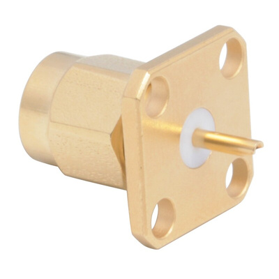 Radiall, Plug Panel Mount SMA Connector, 50Ω, Solder Termination, Straight Body