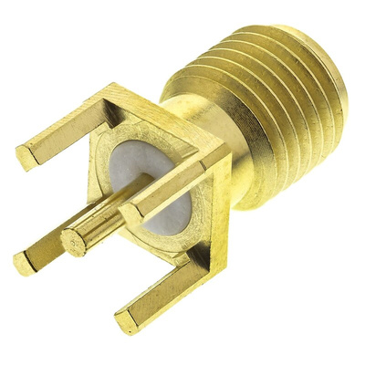 Radiall, jack PCB Mount SMA Connector, 50Ω, Solder Termination, Straight Body