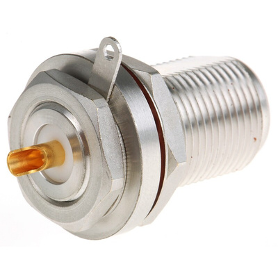 Radiall 50Ω Straight Panel Mount N Type Connector, jack, Solder Termination, 0 → 11GHz