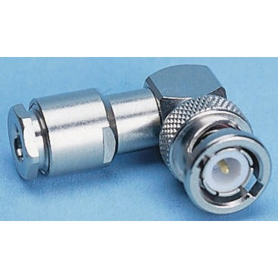 Radiall, Plug Cable Mount BNC Connector, 50Ω, Clamp Termination, Right Angle Body