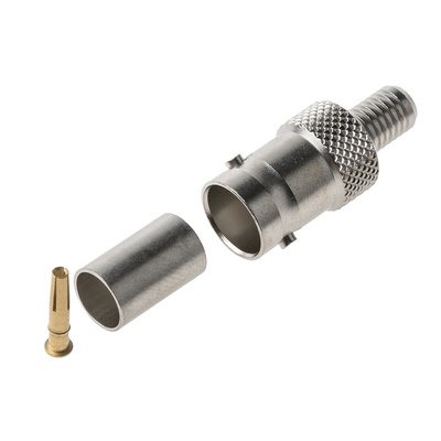 Radiall, jack Cable Mount BNC Connector, 75Ω, Crimp Termination, Straight Body