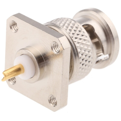 Radiall, Plug Flange Mount BNC Connector, 50Ω, Solder Termination, Straight Body