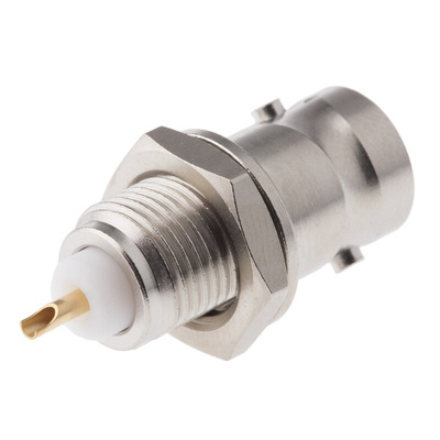Radiall Straight 75Ω Panel Mount BNC Connector, jack, Nickel, Solder Termination