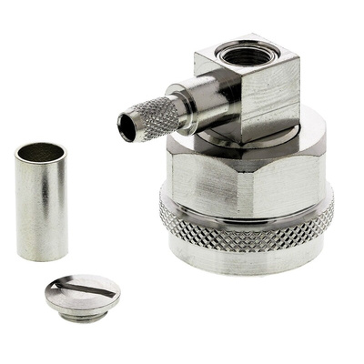 Telegartner, Plug Cable Mount N Connector, 50Ω, Solder Termination, Right Angle Body