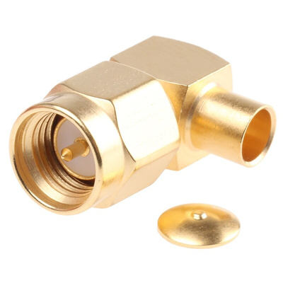 Radiall, Plug Cable Mount SMA Connector, 50Ω, Solder Termination, Right Angle Body