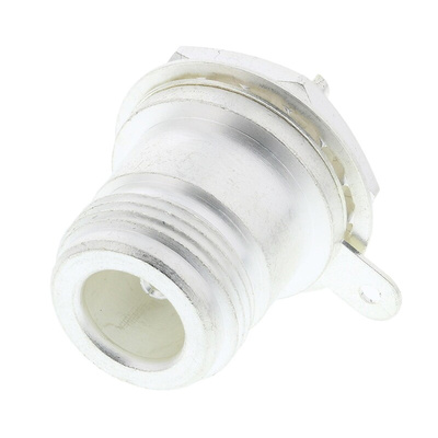TE Connectivity 50Ω Straight Panel Mount N Type Connector, jack, Solder Termination, 0 → 11GHz