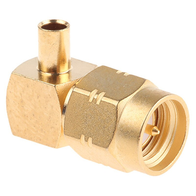 Radiall, Plug Cable Mount SMA Connector, 50Ω, Solder Termination, Right Angle Body