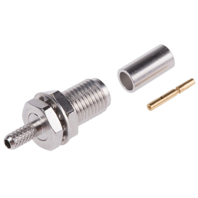 Radiall, jack Panel Mount SMA Connector, 50Ω, Crimp Termination, Straight Body