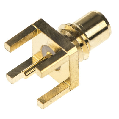 TE Connectivity, jack Through Hole SMC Connector, 50Ω, Solder Termination, Straight Body